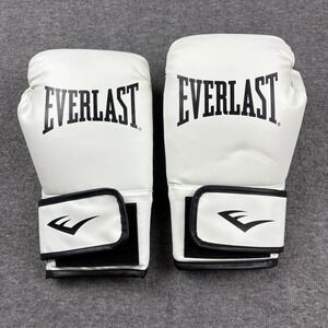 NWOT Everlast Core 2 Boxing Gloves White S/M With‎ Case MMA Kickboxing Sparring